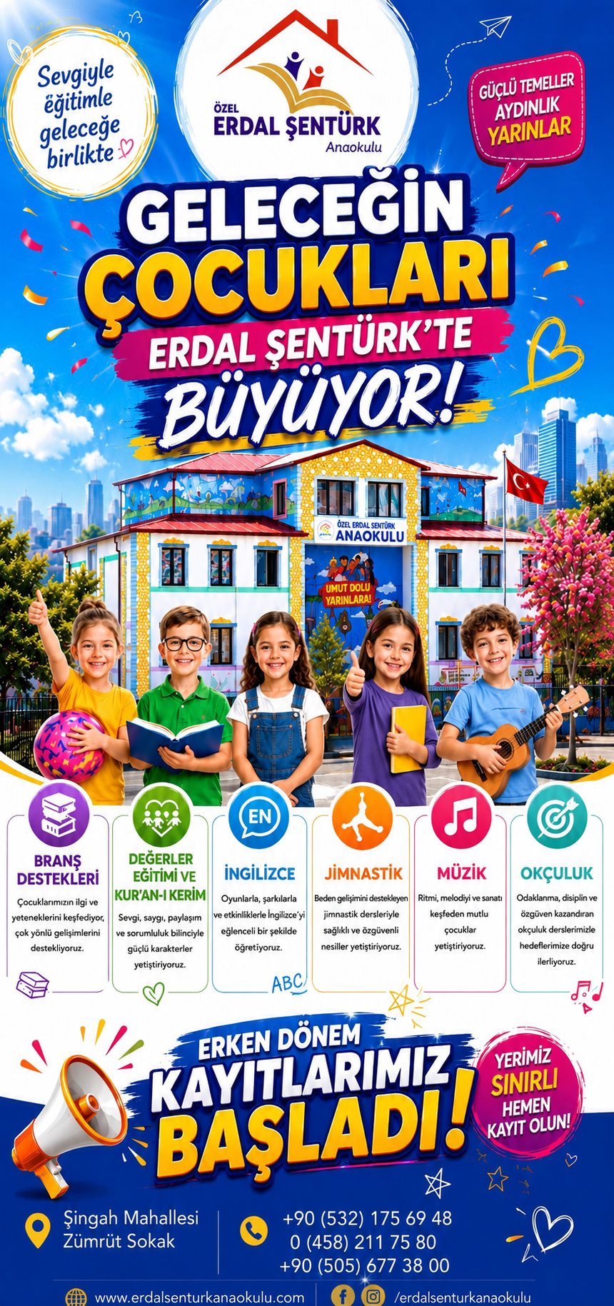 Geleceğin Çocukları Özel Erdal Şentürk Anaokulu'nda Büyüyor